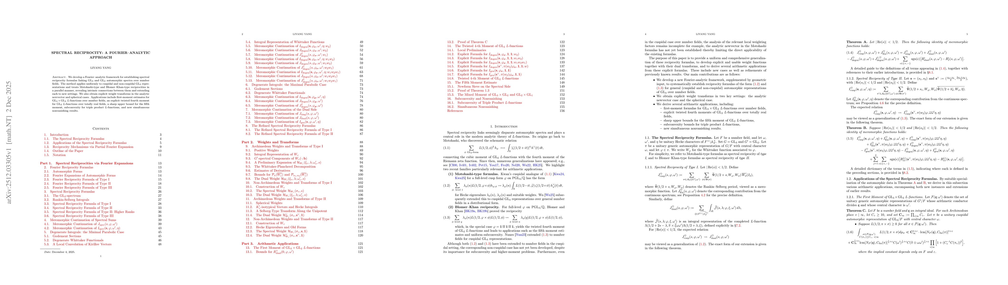 Thumbnail for Spectral Reciprocity: A Fourier--Analytic Approach