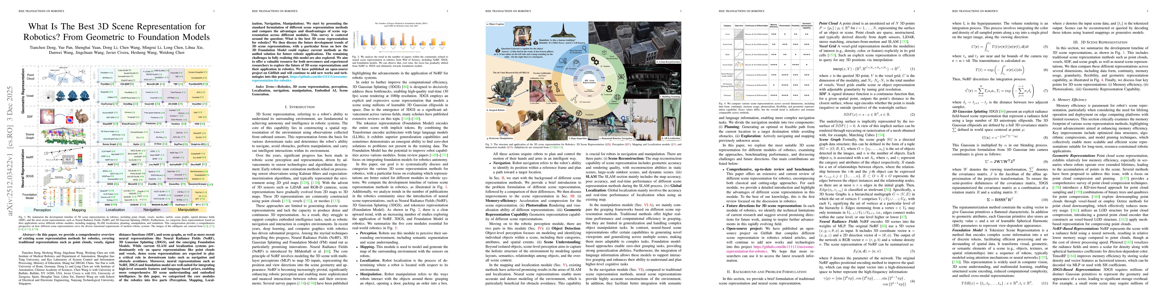 Thumbnail for What Is The Best 3D Scene Representation for Robotics? From Geometric to Foundation Models
