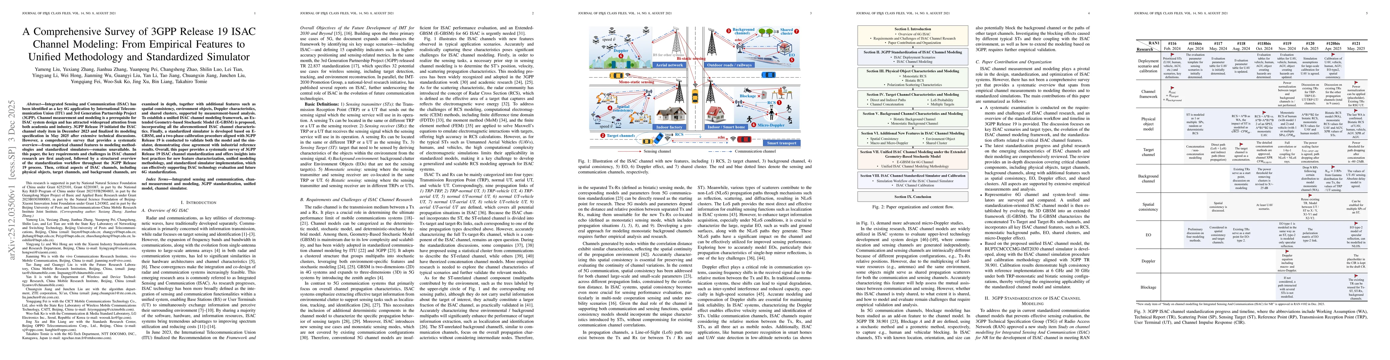 Thumbnail for A Comprehensive Survey of 3GPP Release 19 ISAC Channel Modeling: From Empirical Features to Unified Methodology and Standardized Simulator