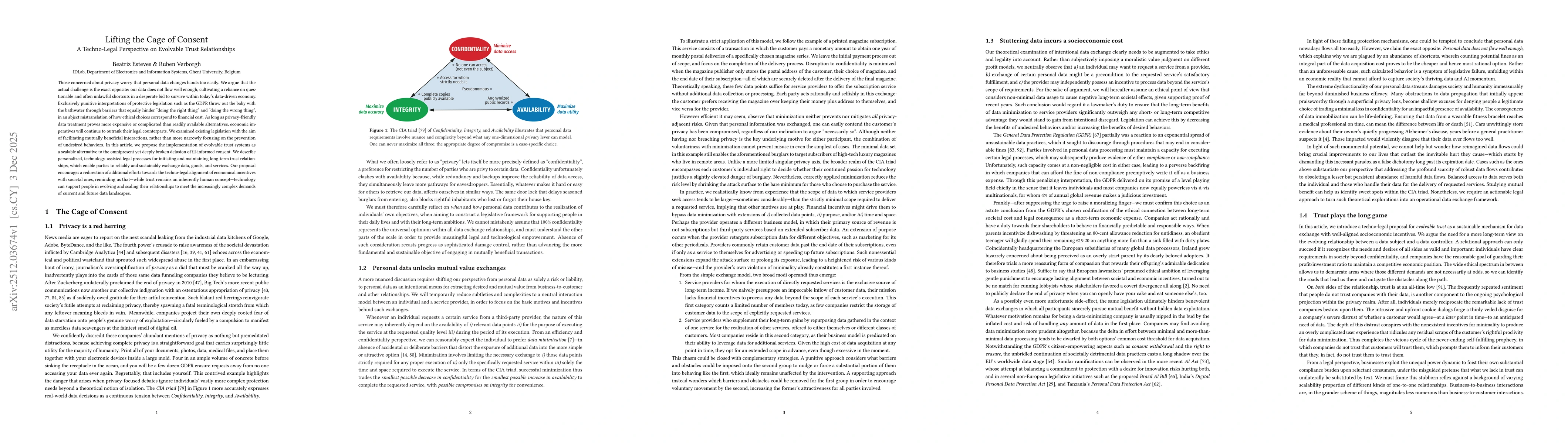 Thumbnail for Lifting the Cage of Consent: A Techno-Legal Perspective on Evolvable Trust Relationships