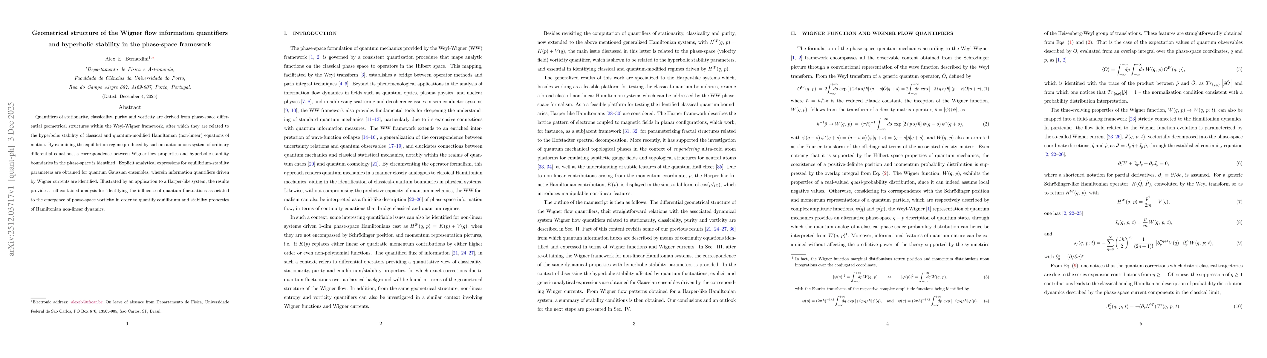 Thumbnail for Geometrical structure of the Wigner flow information quantifiers and hyperbolic stability in the phase-space framework