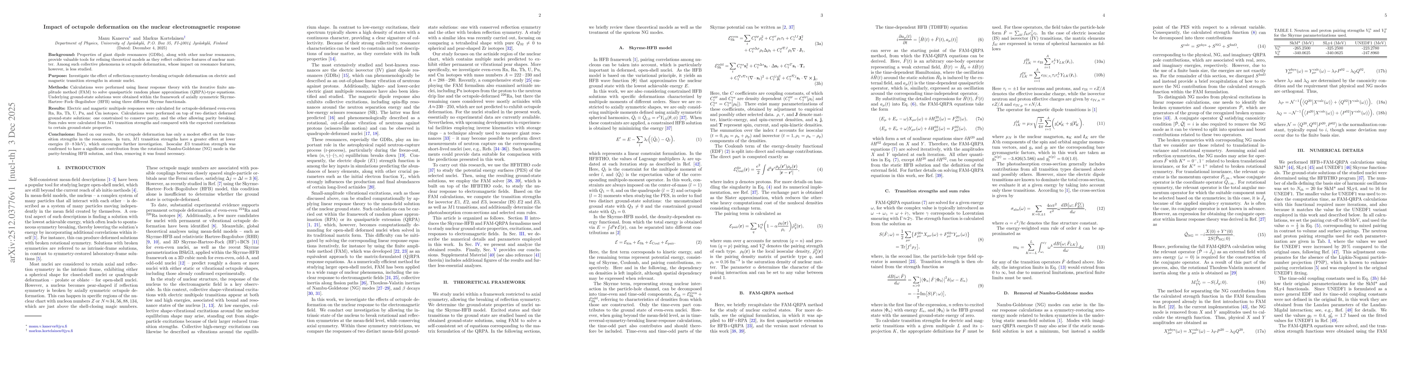 Thumbnail for Impact of octupole deformation on the nuclear electromagnetic response