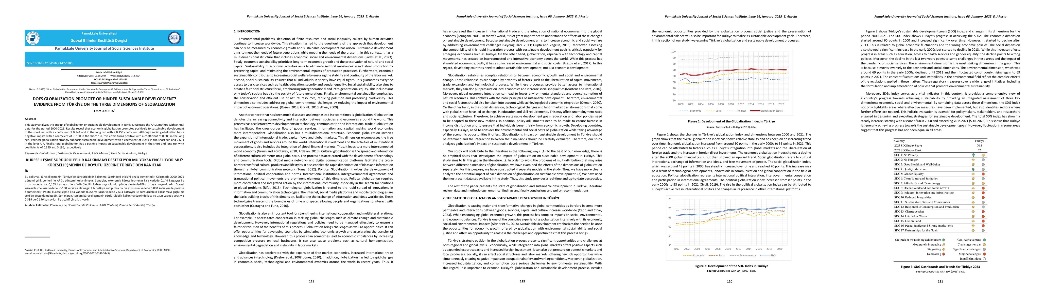 Thumbnail for Does Globalization Promote or Hinder Sustainable Development? Evidence from Turkiye on the Three Dimensions of Globalization