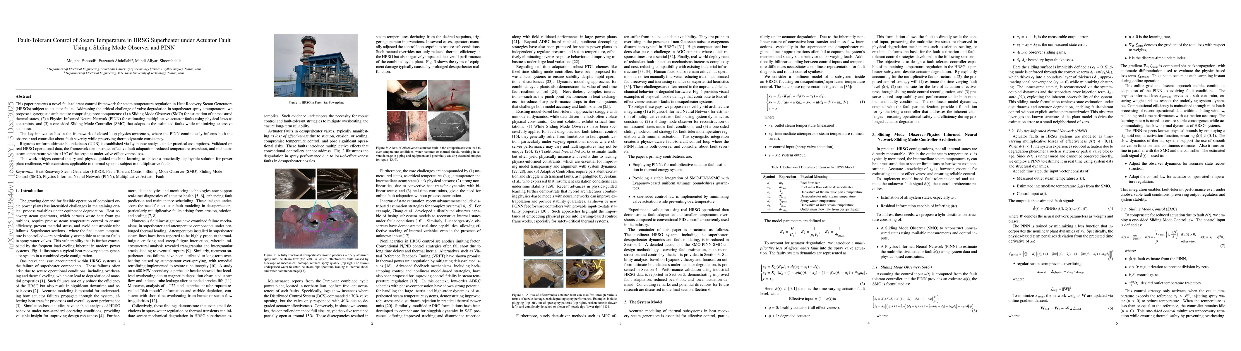 Thumbnail for Fault-Tolerant Control of Steam Temperature in HRSG Superheater under Actuator Fault Using a Sliding Mode Observer and PINN