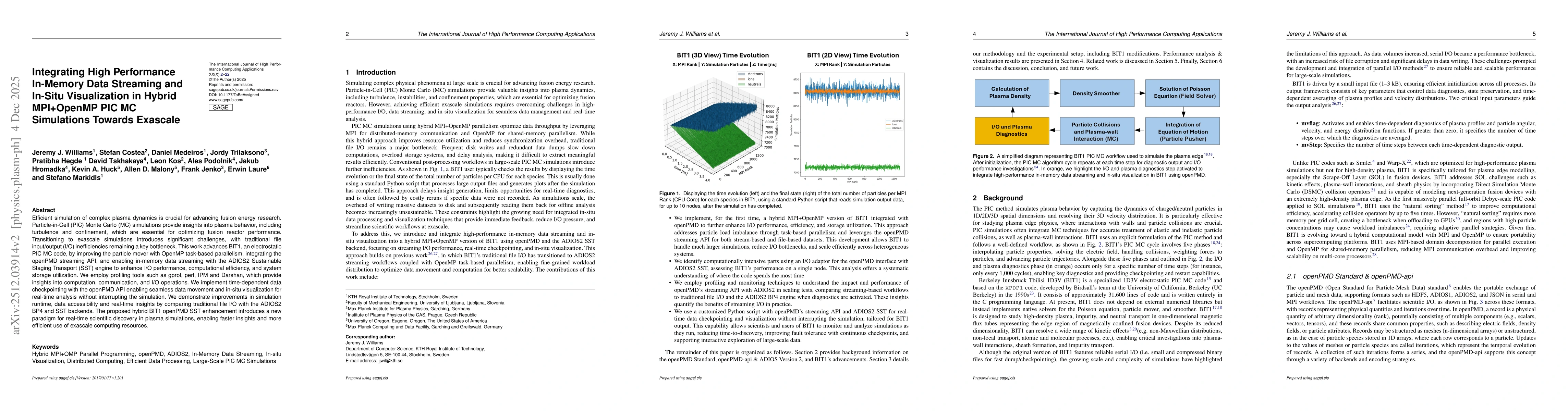Thumbnail for Integrating High Performance In-Memory Data Streaming and In-Situ Visualization in Hybrid MPI+OpenMP PIC MC Simulations Towards Exascale