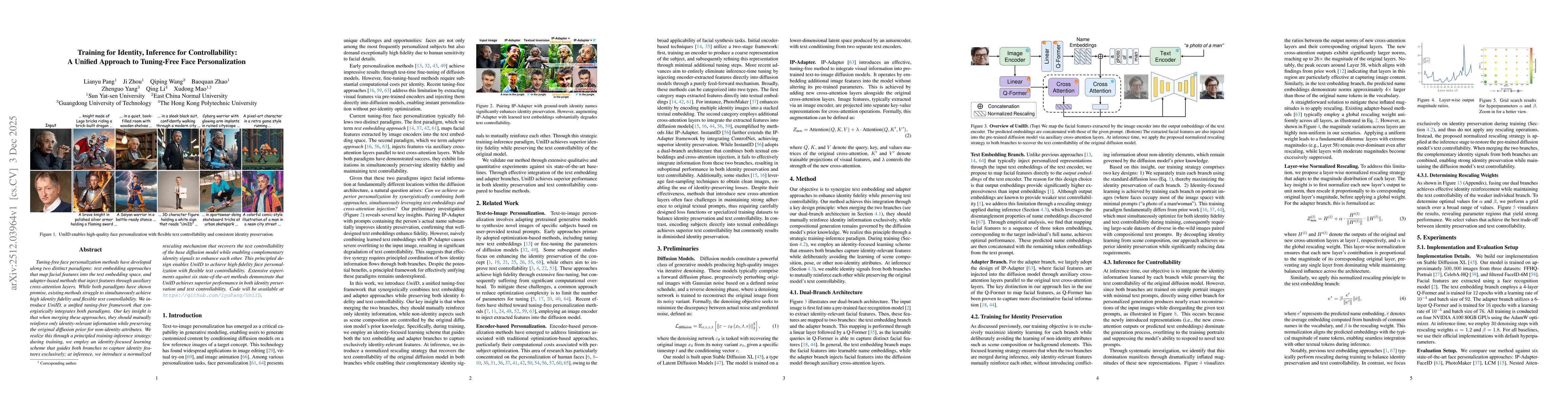 Thumbnail for Training for Identity, Inference for Controllability: A Unified Approach to Tuning-Free Face Personalization