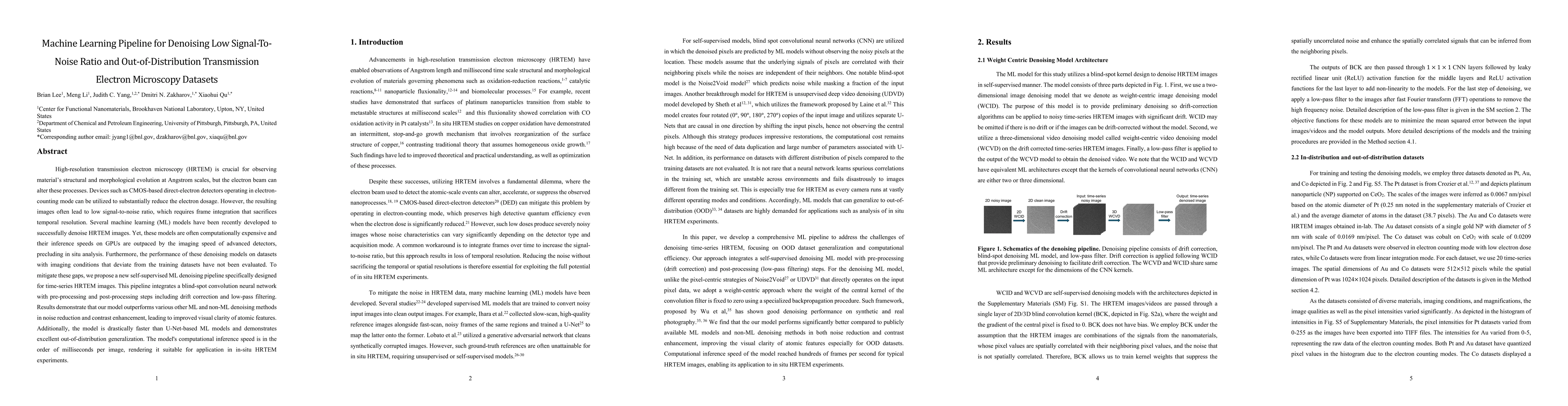 Thumbnail for Machine Learning Pipeline for Denoising Low Signal-To-Noise Ratio and Out-of-Distribution Transmission Electron Microscopy Datasets