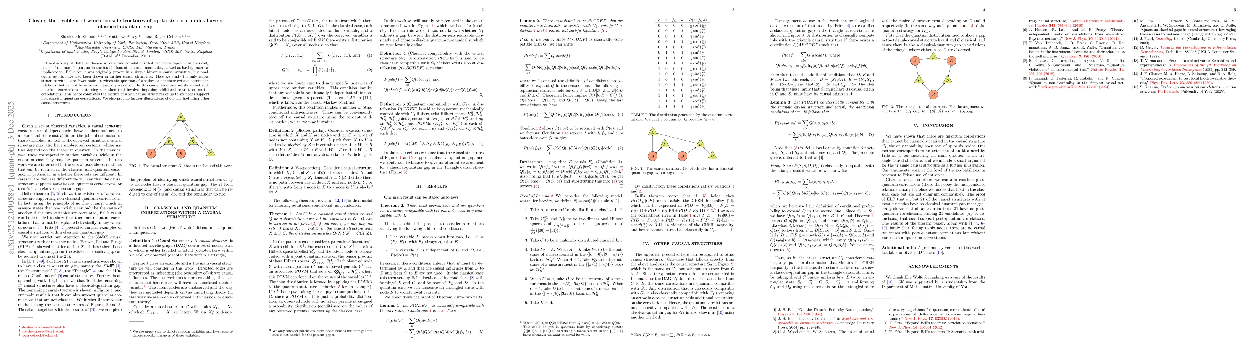 Thumbnail for Closing the problem of which causal structures of up to six total nodes have a classical-quantum gap