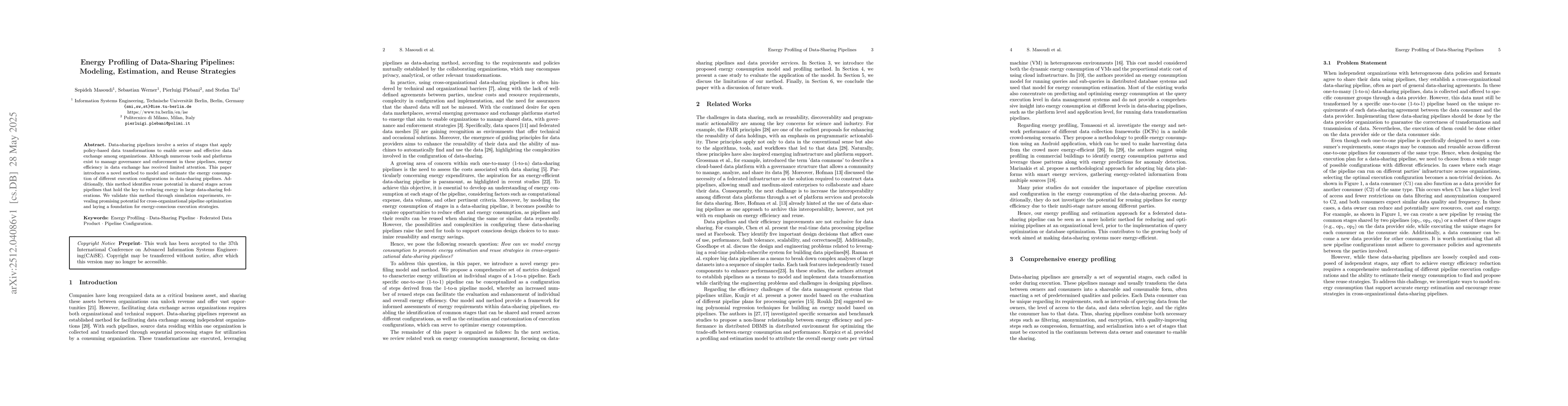 Thumbnail for Energy Profiling of Data-Sharing Pipelines: Modeling, Estimation, and Reuse Strategies