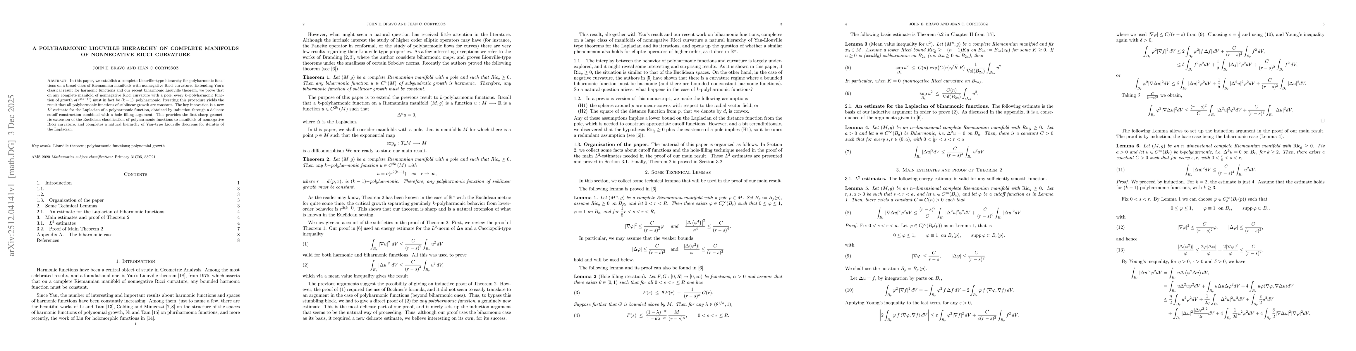 Thumbnail for A Polyharmonic Liouville Hierarchy on Complete Manifolds of Nonnegative Ricci Curvature