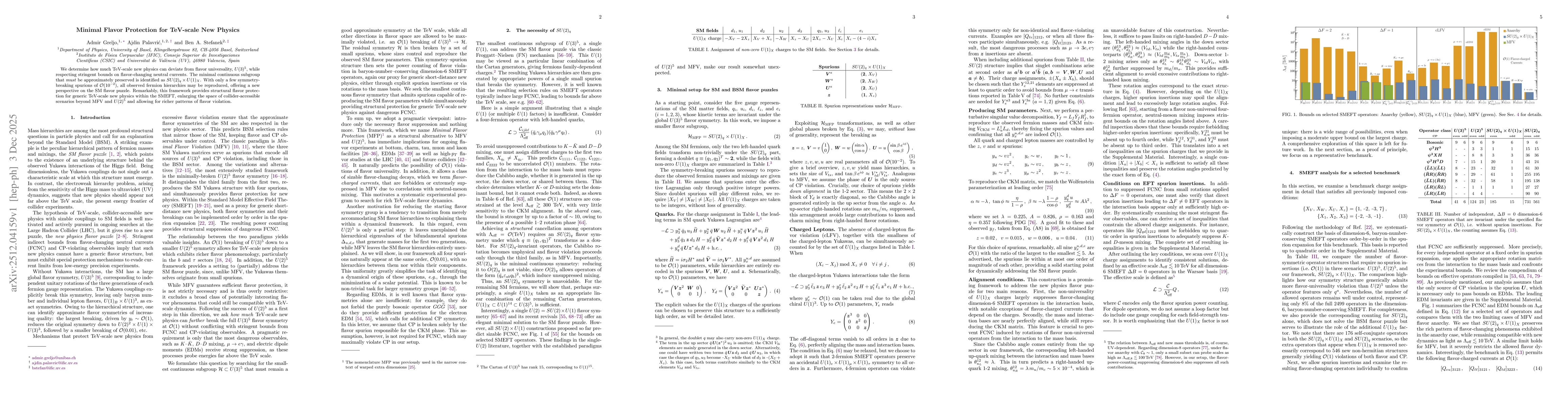 Thumbnail for Minimal Flavor Protection for TeV-scale New Physics