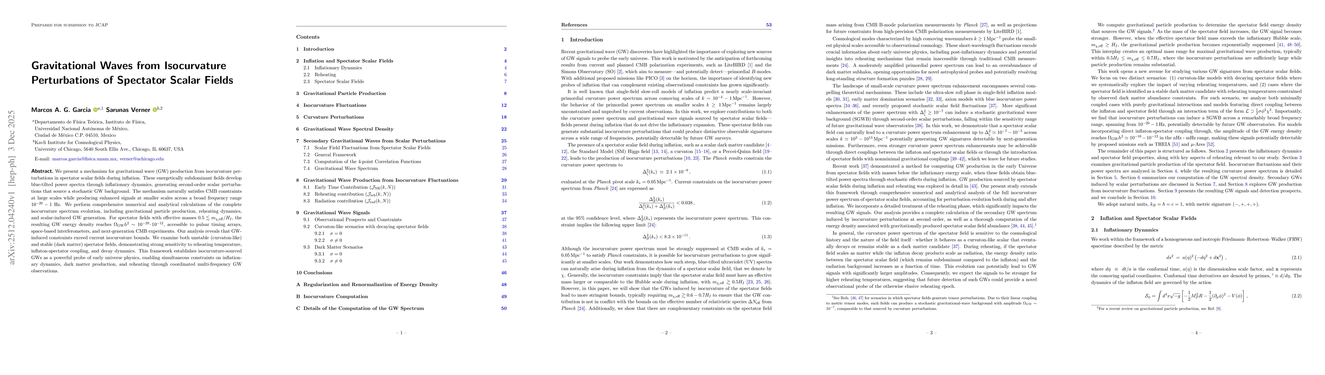 Thumbnail for Gravitational Waves from Isocurvature Perturbations of Spectator Scalar Fields