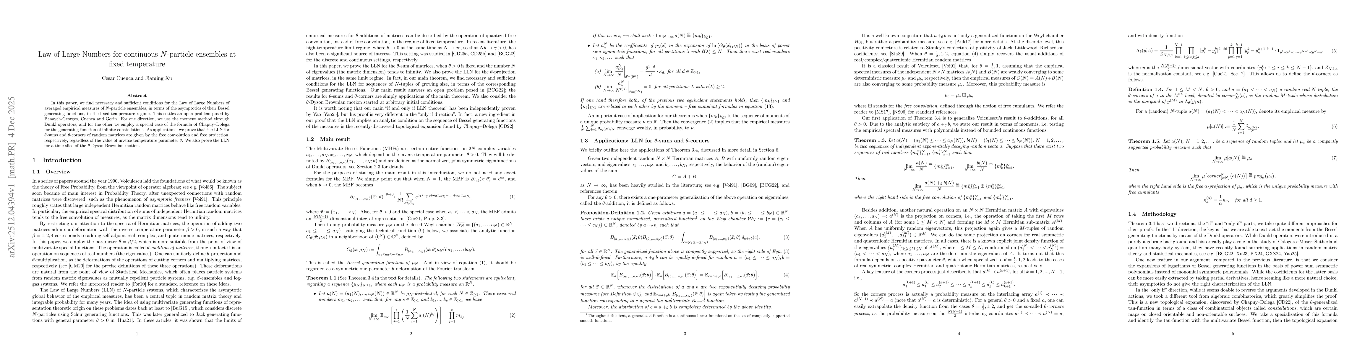Thumbnail for Law of Large Numbers for continuous $N$-particle ensembles at fixed temperature