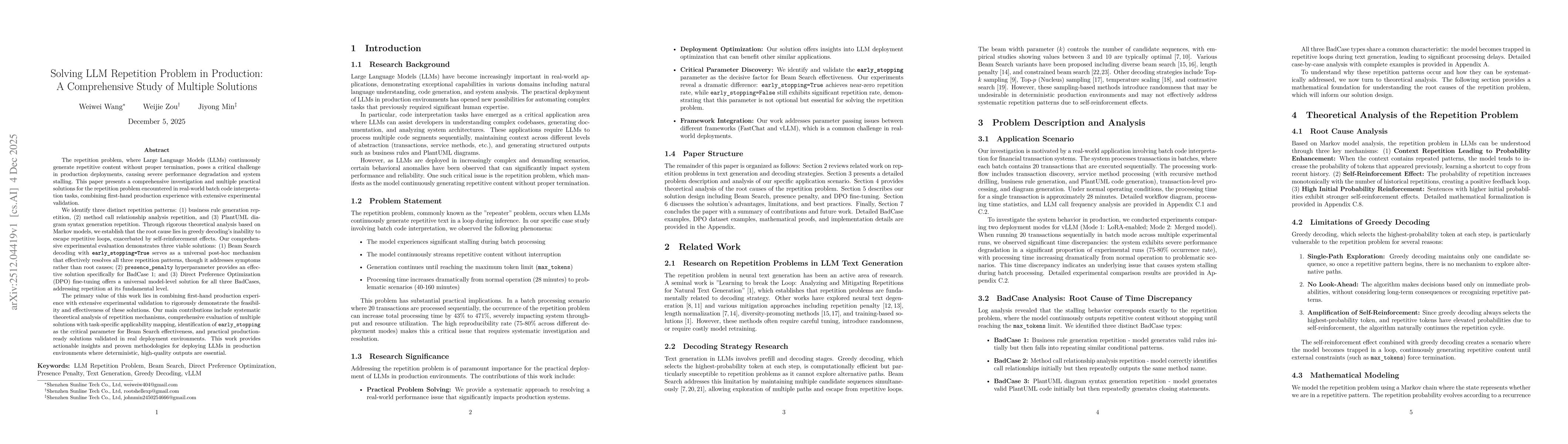 Thumbnail for Solving LLM Repetition Problem in Production: A Comprehensive Study of Multiple Solutions