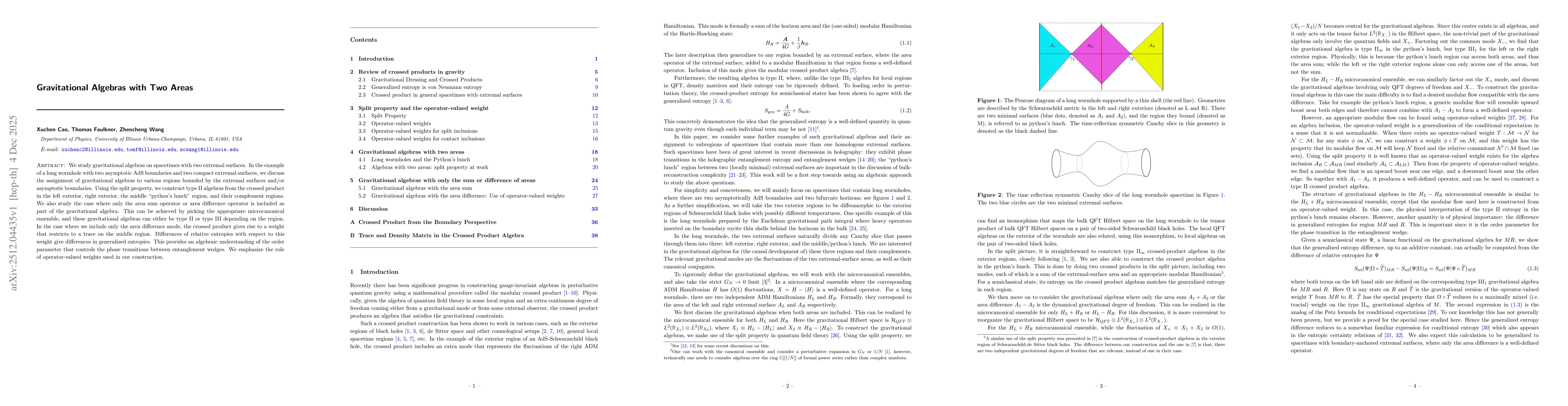 Thumbnail for Gravitational Algebras with Two Areas