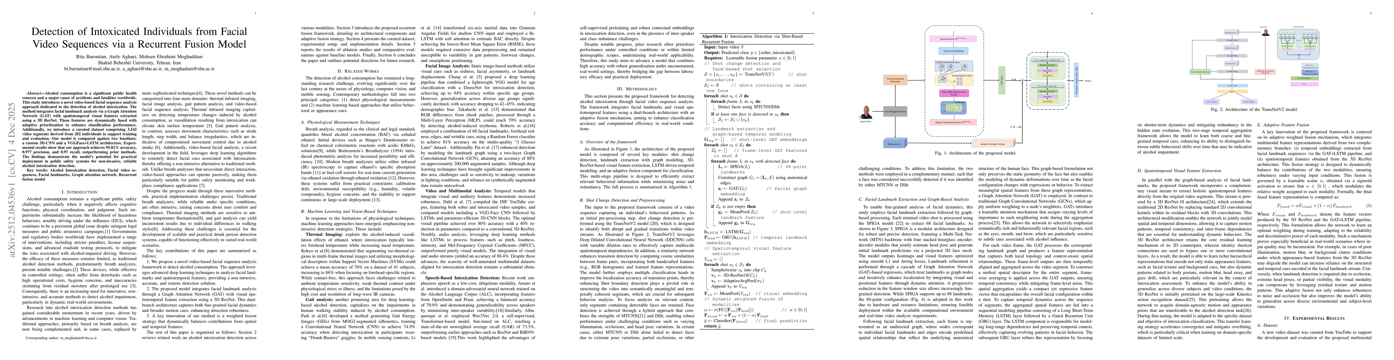 Thumbnail for Detection of Intoxicated Individuals from Facial Video Sequences via a Recurrent Fusion Model