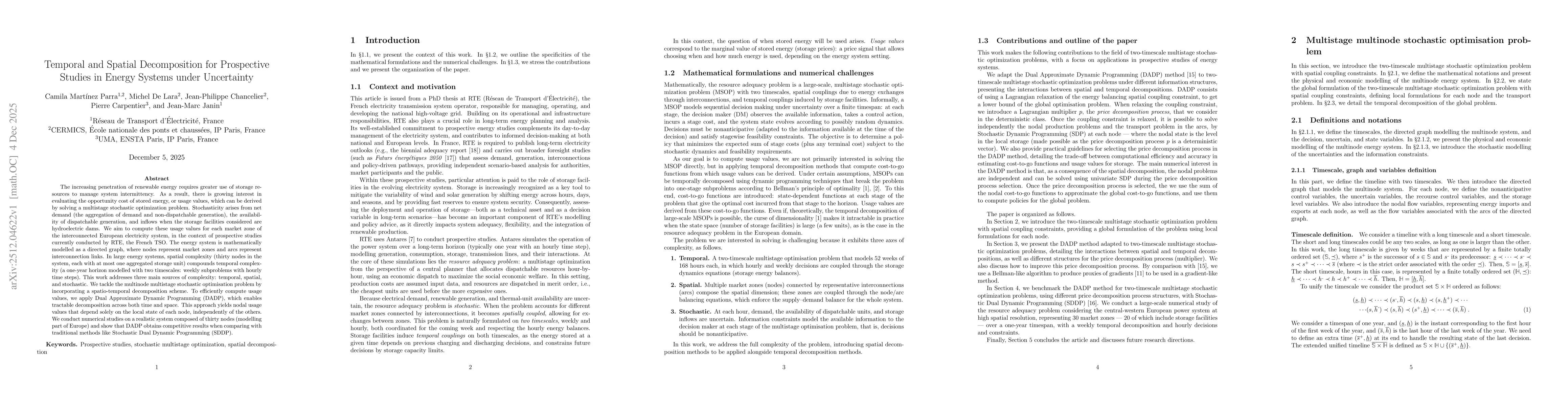 Thumbnail for Temporal and Spatial Decomposition for Prospective Studies in Energy Systems under Uncertainty