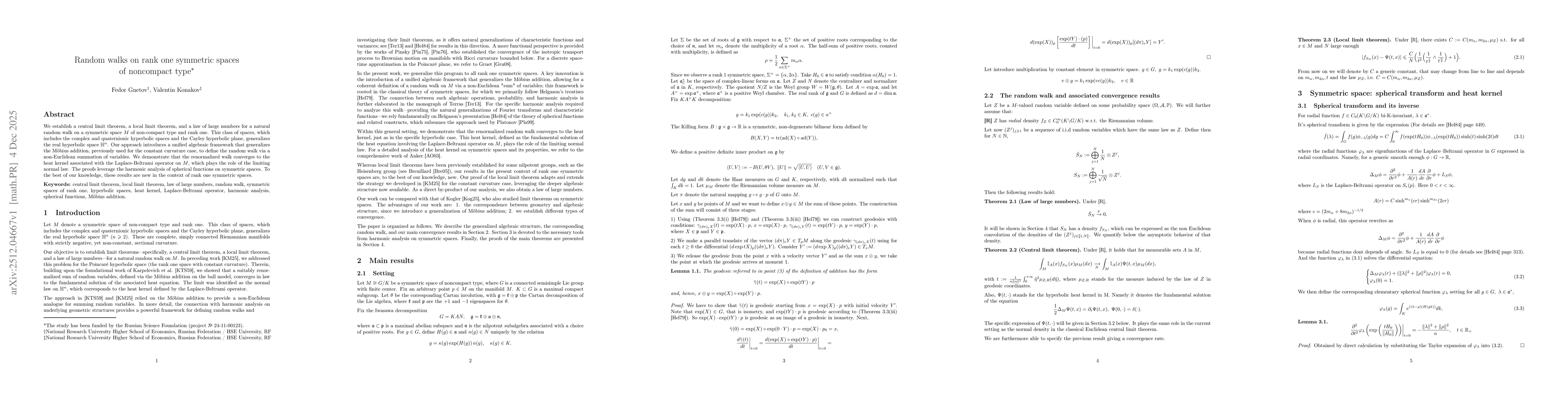 Thumbnail for Random walks on rank one symmetric spaces of noncompact type