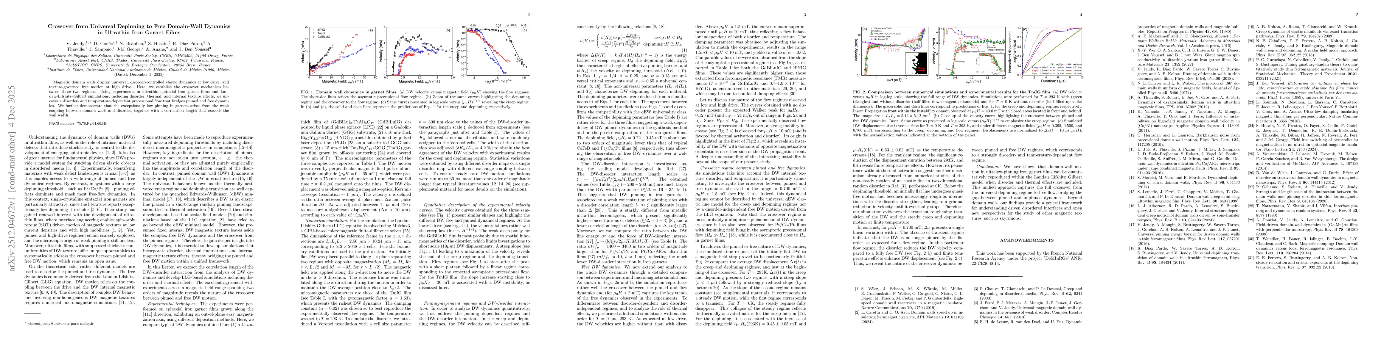 Thumbnail for Crossover from Universal Depinning to Free Domain-Wall Dynamics in Ultrathin Iron Garnet Films