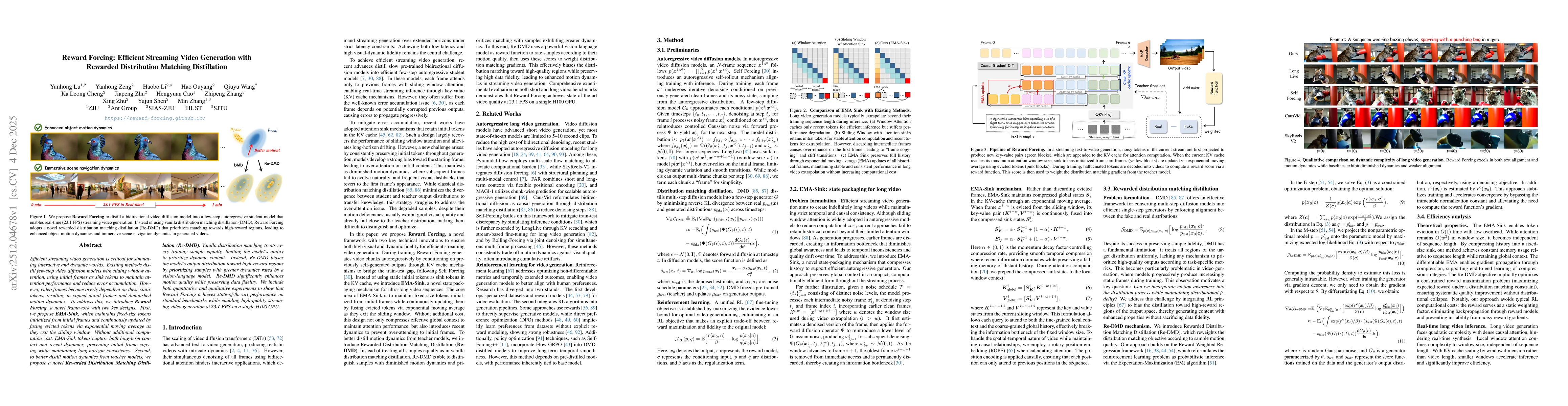 Thumbnail for Reward Forcing: Efficient Streaming Video Generation with Rewarded Distribution Matching Distillation