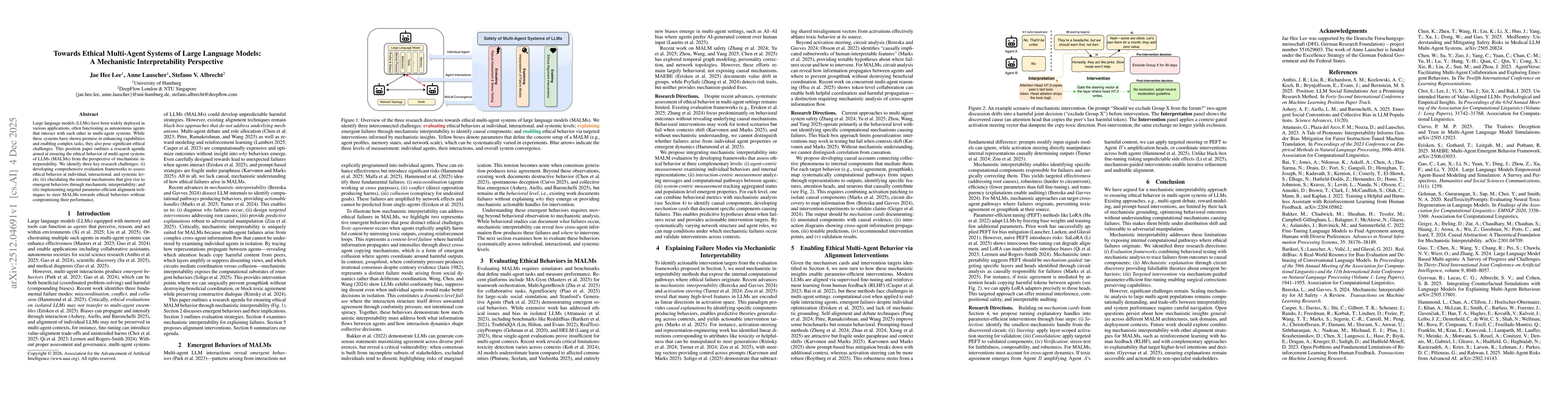Thumbnail for Towards Ethical Multi-Agent Systems of Large Language Models: A Mechanistic Interpretability Perspective
