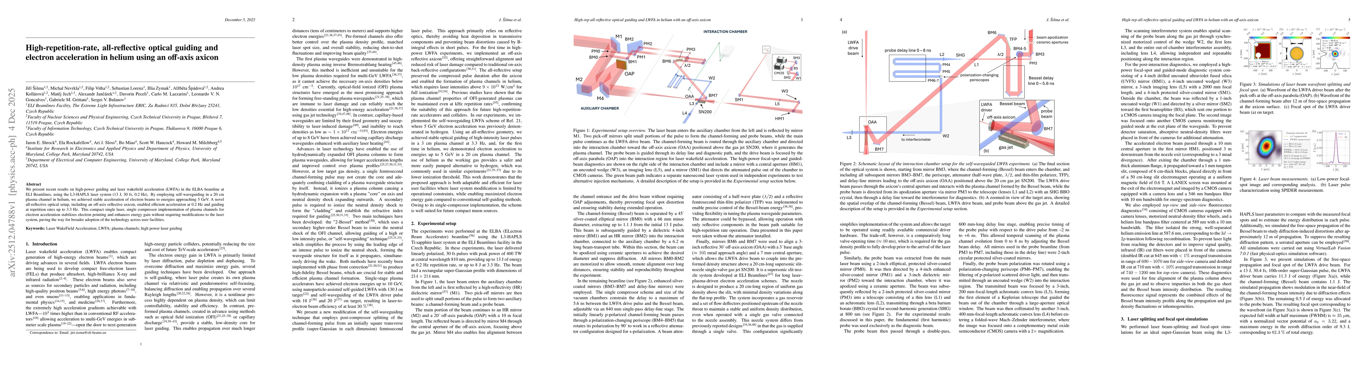 Thumbnail for High-repetition-rate, all-reflective optical guiding and electron acceleration in helium using an off-axis axicon