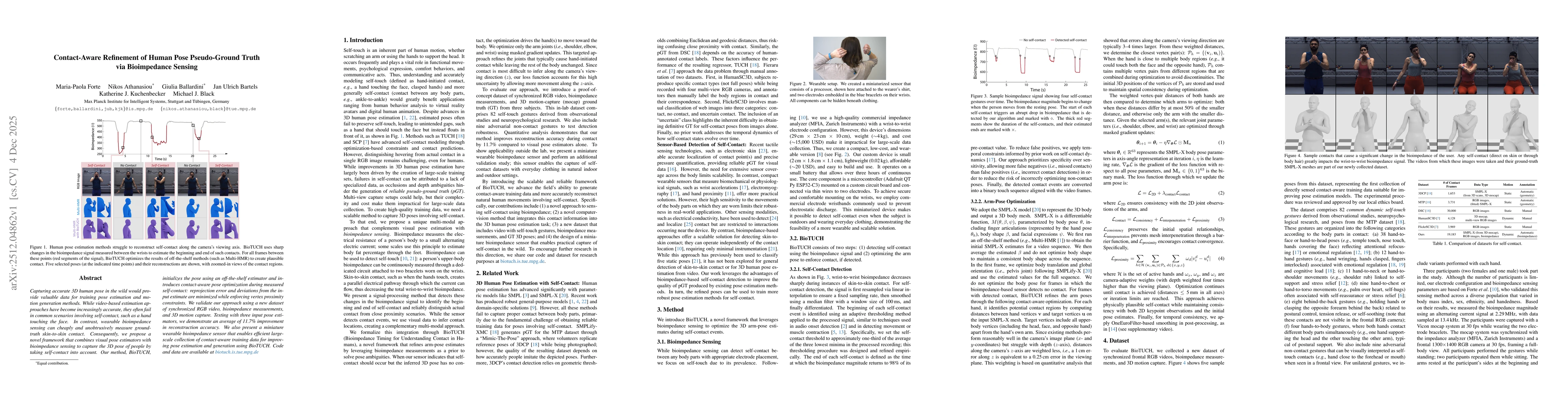 Thumbnail for Contact-Aware Refinement of Human Pose Pseudo-Ground Truth via Bioimpedance Sensing