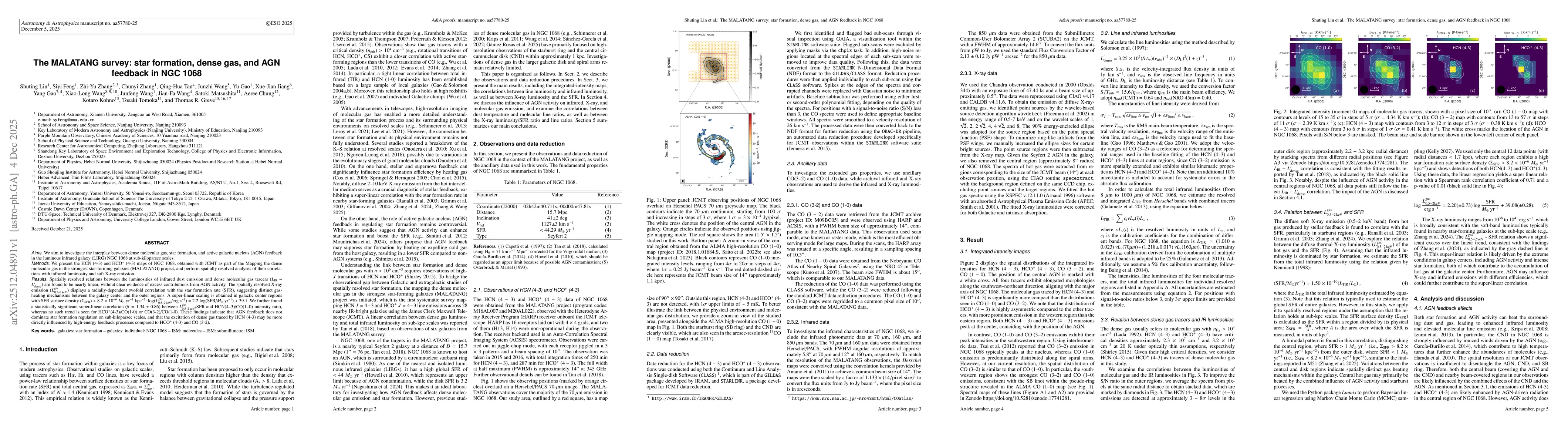 Thumbnail for The MALATANG survey: star formation, dense gas, and AGN feedback in NGC 1068