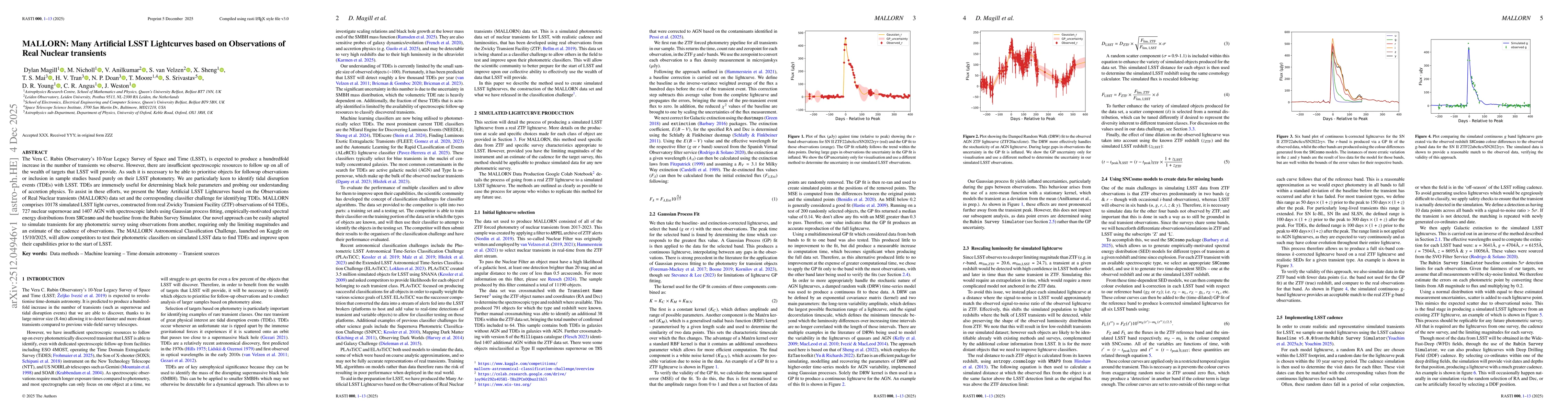 Thumbnail for MALLORN: Many Artificial LSST Lightcurves based on Observations of Real Nuclear transients