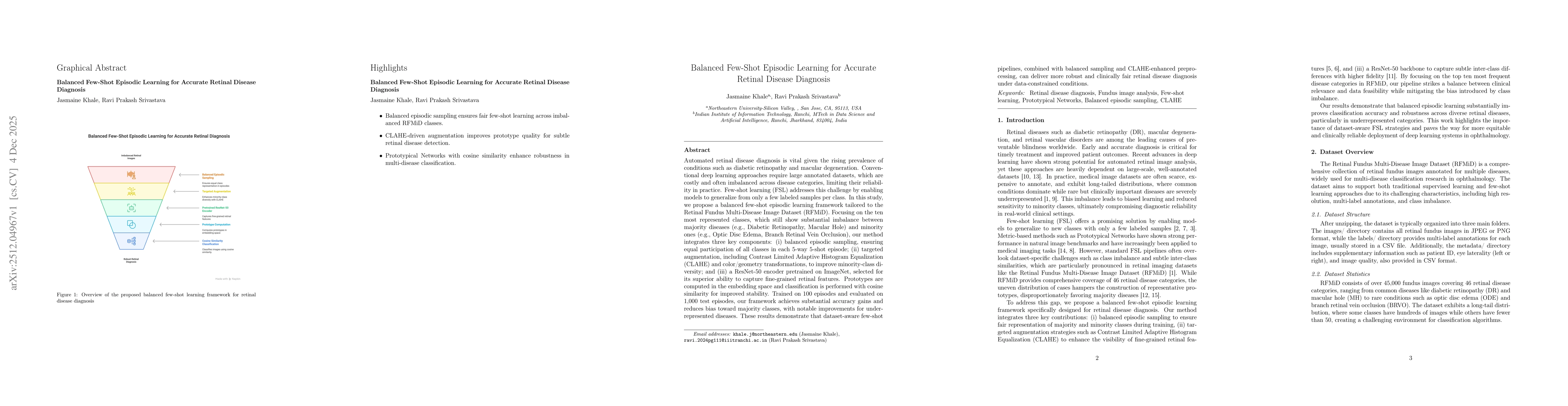 Thumbnail for Balanced Few-Shot Episodic Learning for Accurate Retinal Disease Diagnosis