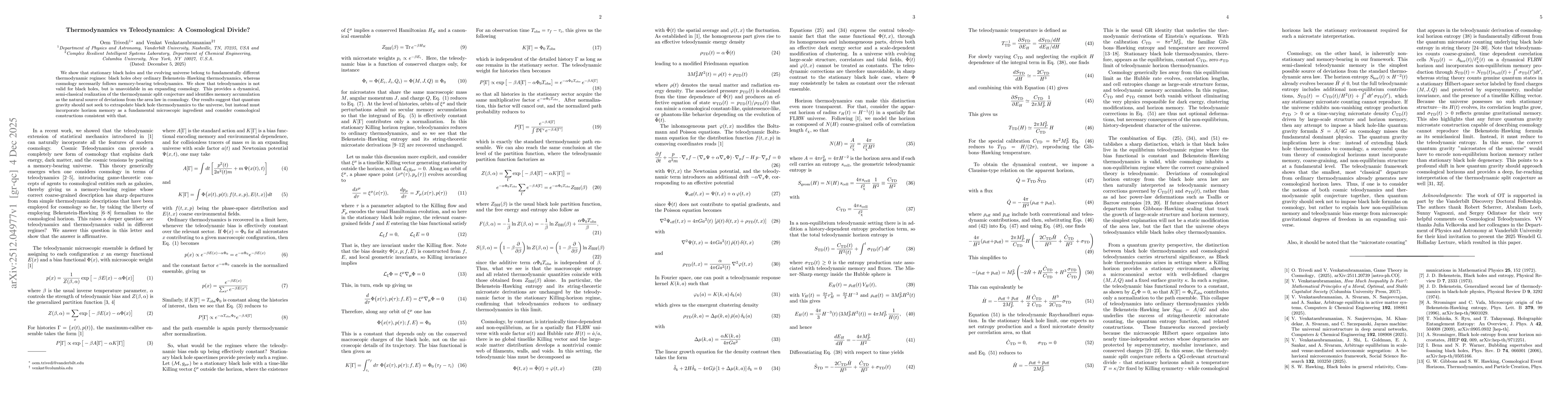 Thumbnail for Thermodynamics vs Teleodynamics: A Cosmological Divide?