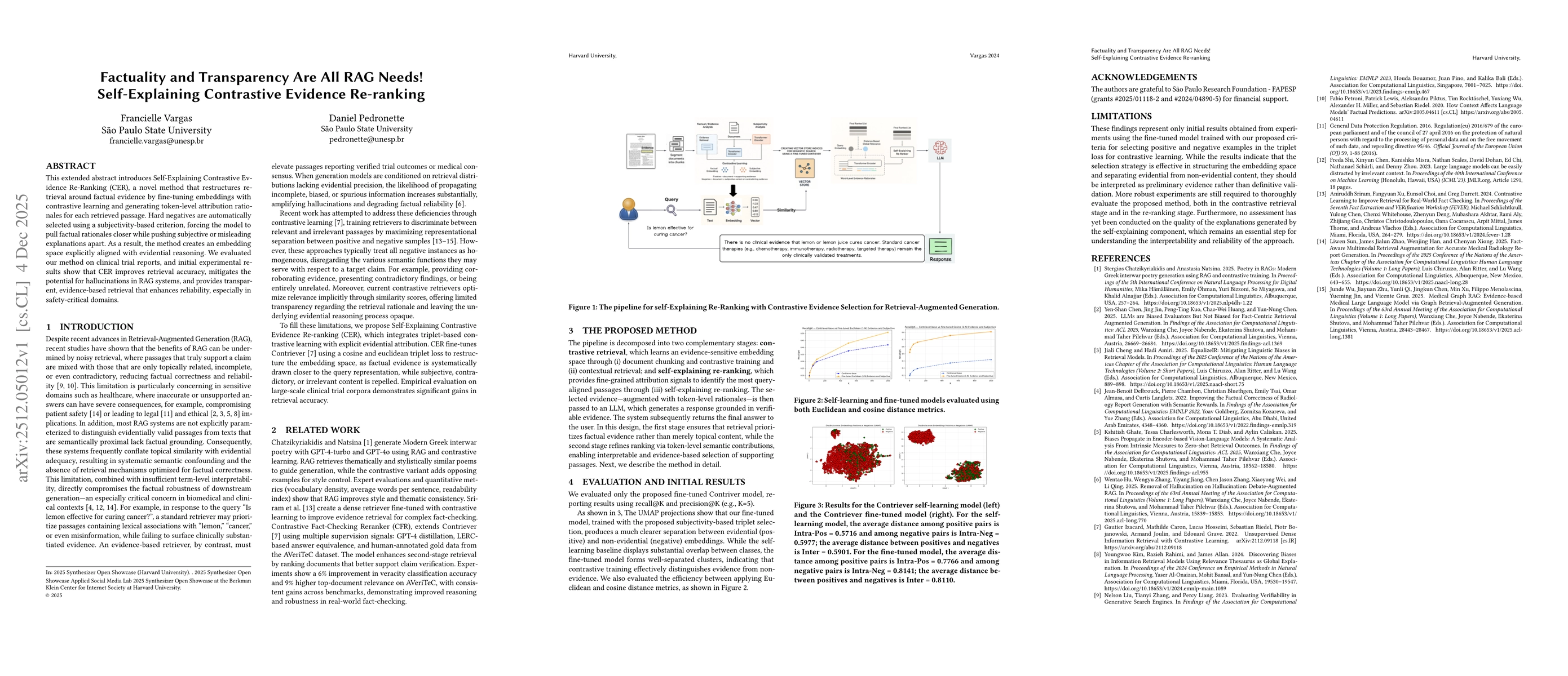 Thumbnail for Factuality and Transparency Are All RAG Needs! Self-Explaining Contrastive Evidence Re-ranking