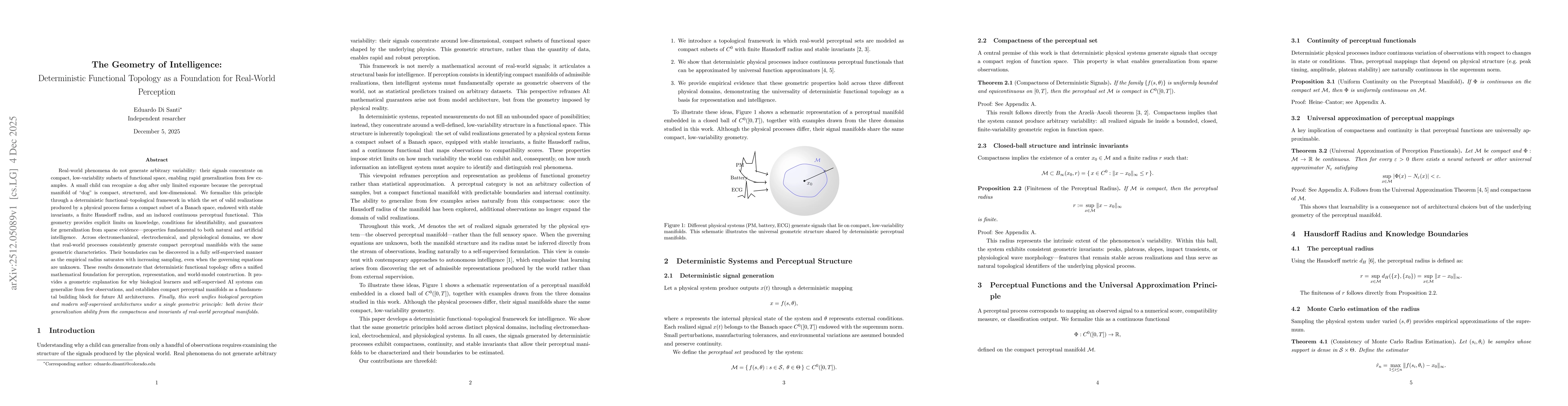 Thumbnail for The Geometry of Intelligence: Deterministic Functional Topology as a Foundation for Real-World Perception