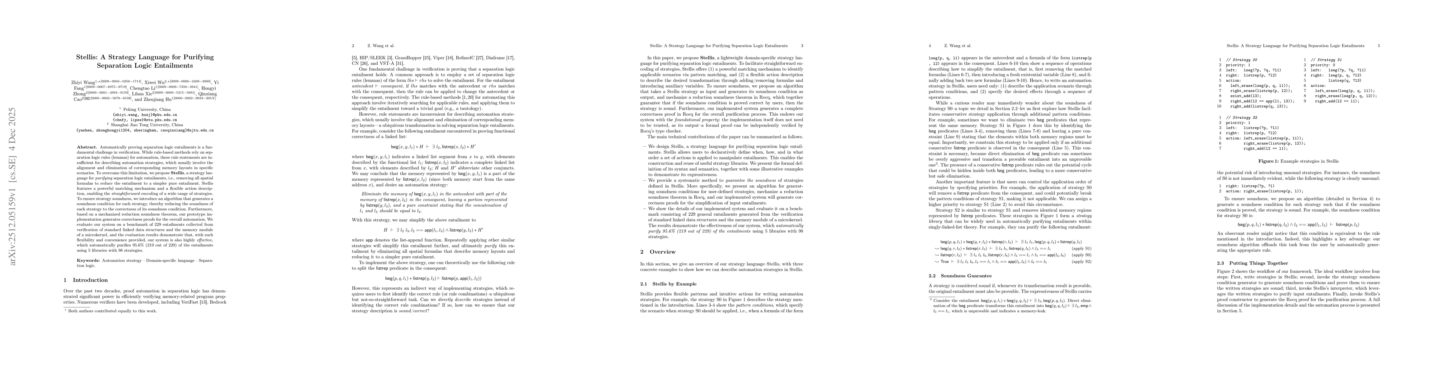 Thumbnail for Stellis: A Strategy Language for Purifying Separation Logic Entailments
