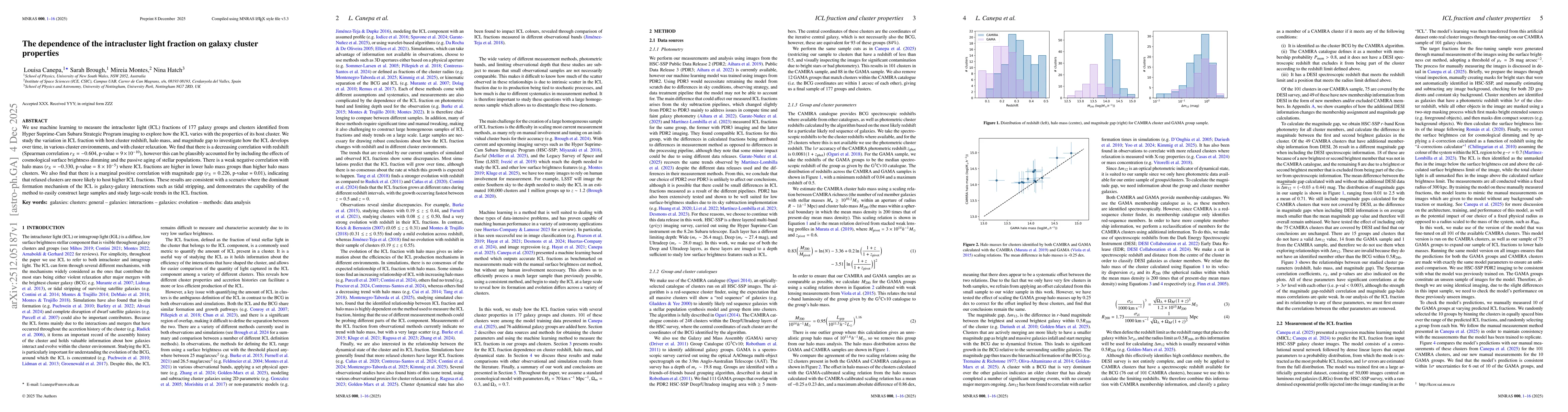 Thumbnail for The dependence of the intracluster light fraction on galaxy cluster properties
