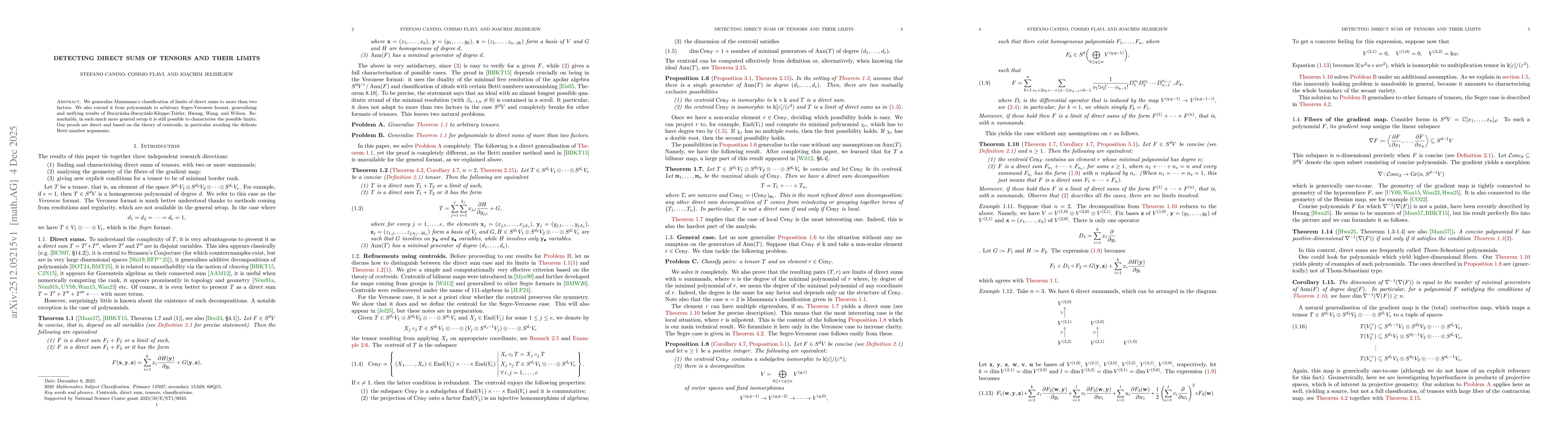 Thumbnail for Detecting Direct Sums of Tensors and Their Limits