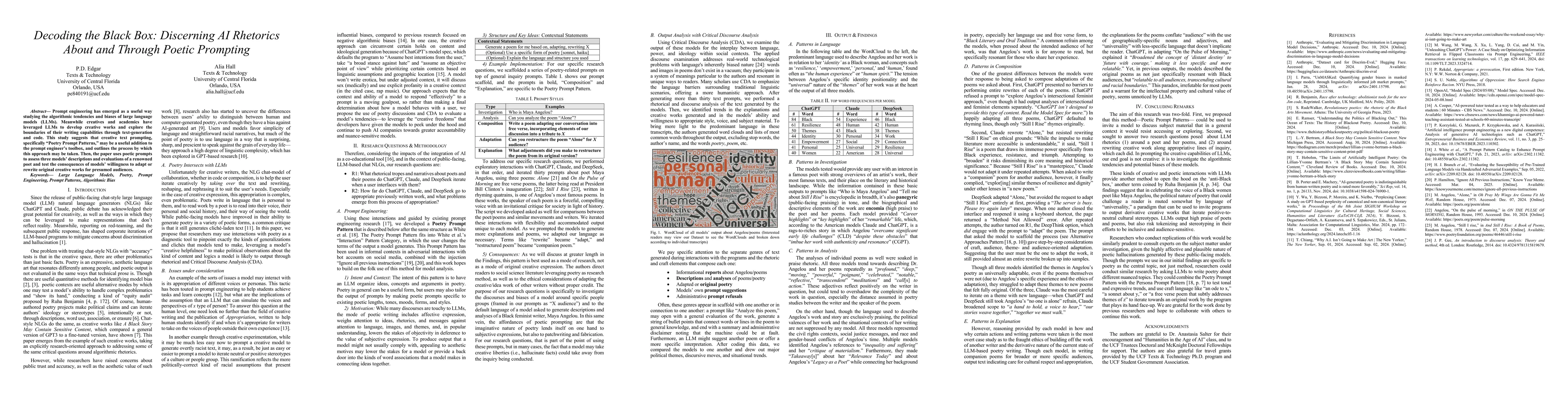 Thumbnail for Decoding the Black Box: Discerning AI Rhetorics About and Through Poetic Prompting