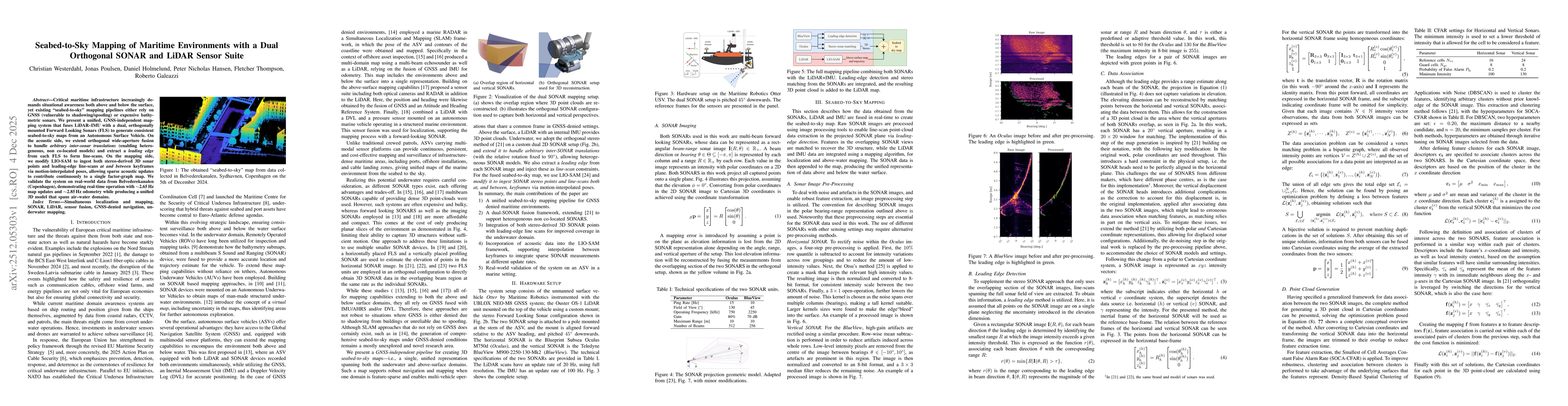 Thumbnail for Seabed-to-Sky Mapping of Maritime Environments with a Dual Orthogonal SONAR and LiDAR Sensor Suite