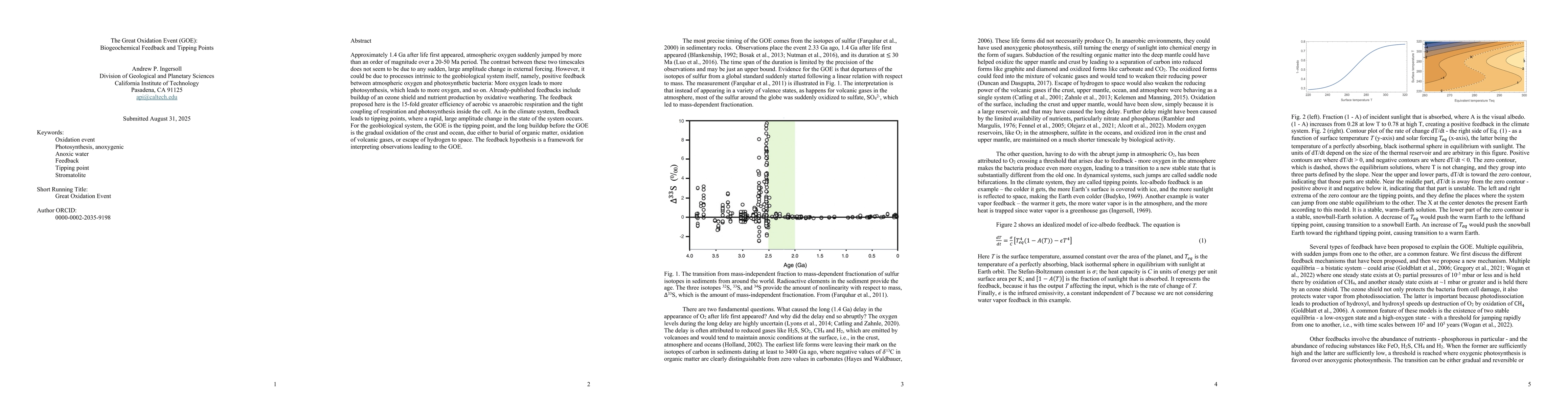 Thumbnail for The Great Oxidation Event (GOE): Biogeochemical Feedback and Tipping Points