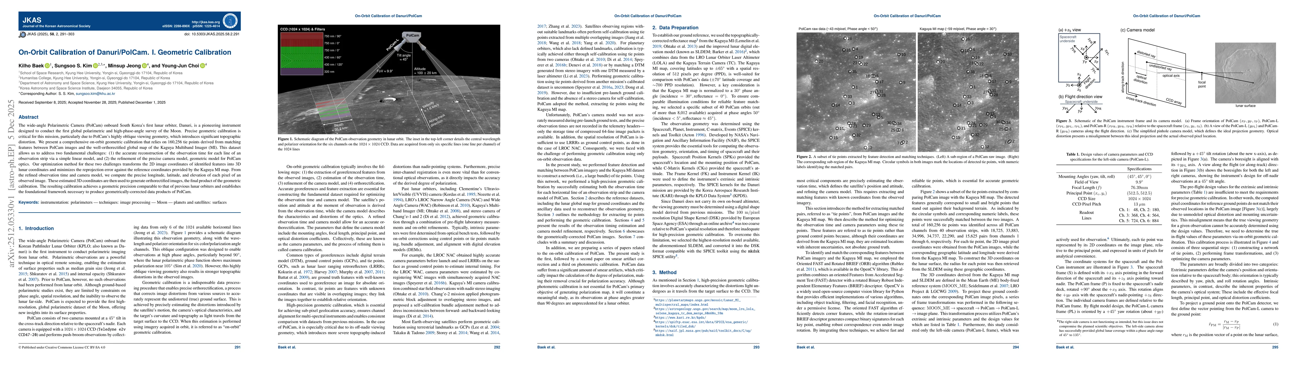 Thumbnail for On-Orbit Calibration of Danuri/PolCam. I. Geometric Calibration