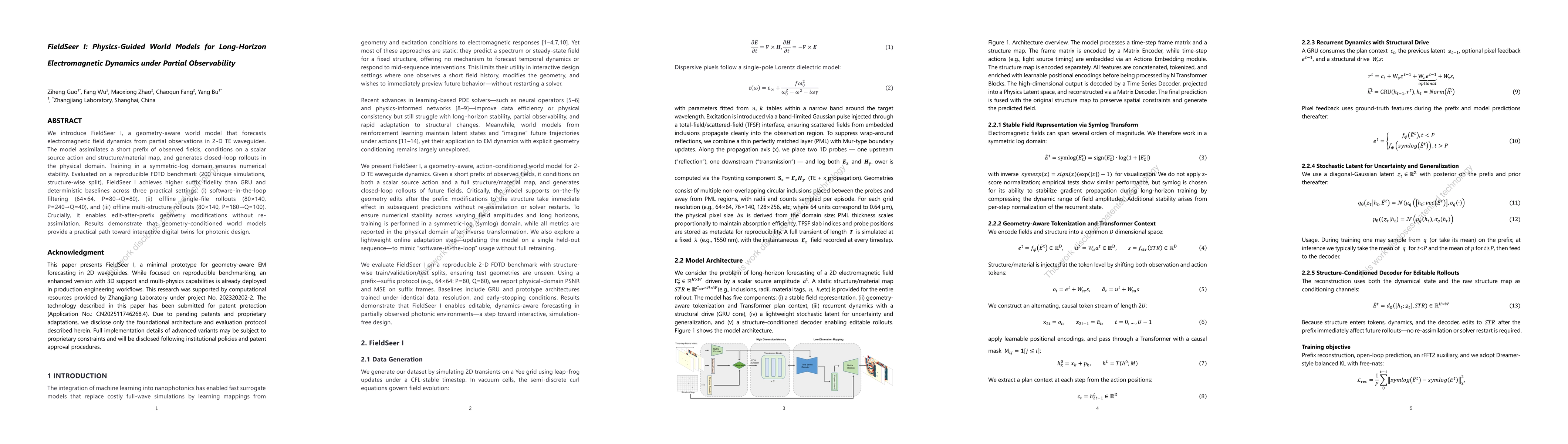 Thumbnail for FieldSeer I: Physics-Guided World Models for Long-Horizon Electromagnetic Dynamics under Partial Observability
