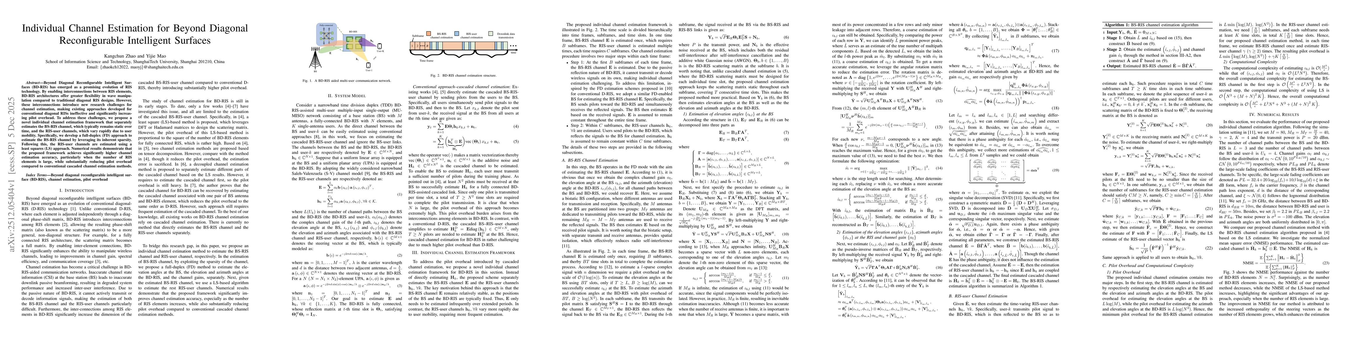 Thumbnail for Individual Channel Estimation for Beyond Diagonal Reconfigurable Intelligent Surfaces