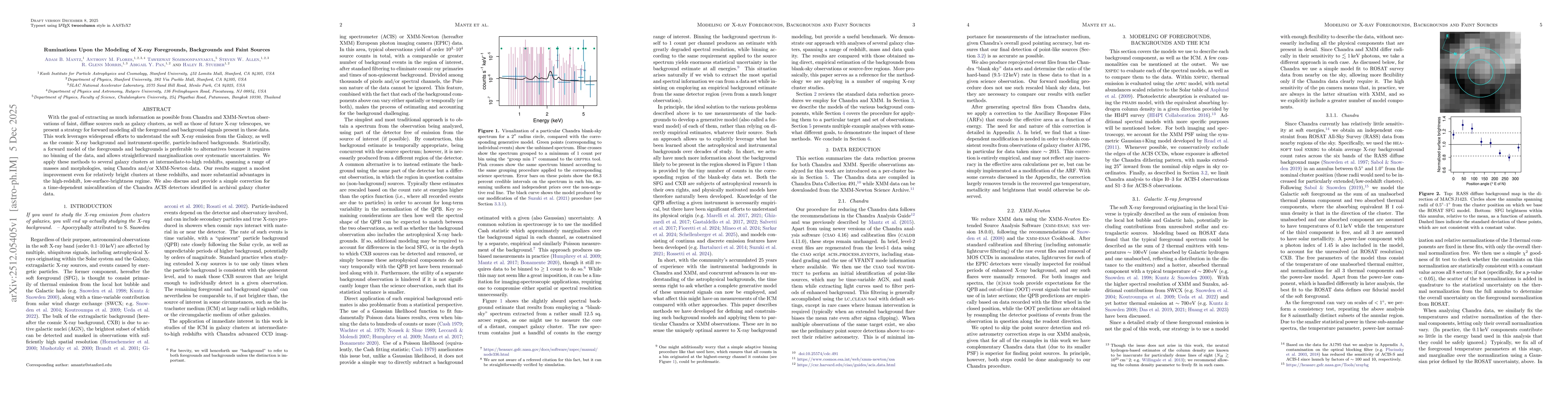 Thumbnail for Ruminations Upon the Modeling of X-ray Foregrounds, Backgrounds and Faint Sources