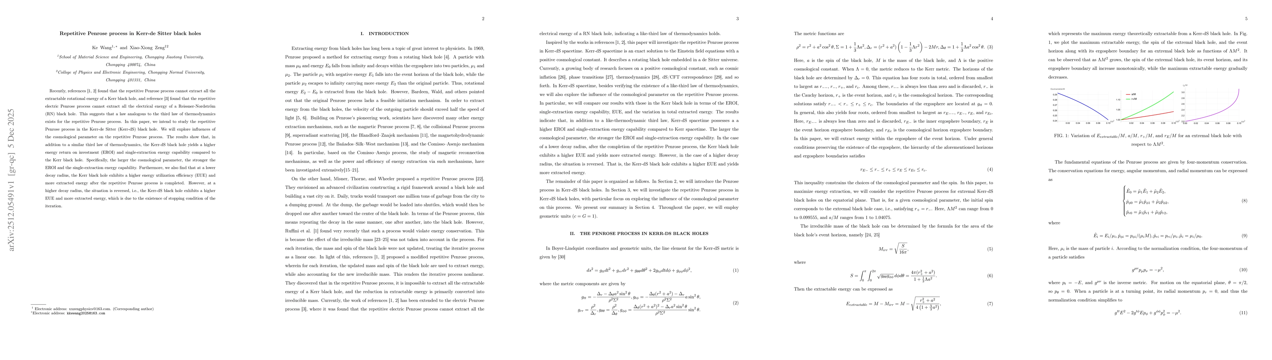 Thumbnail for Repetitive Penrose process in Kerr-de Sitter black holes