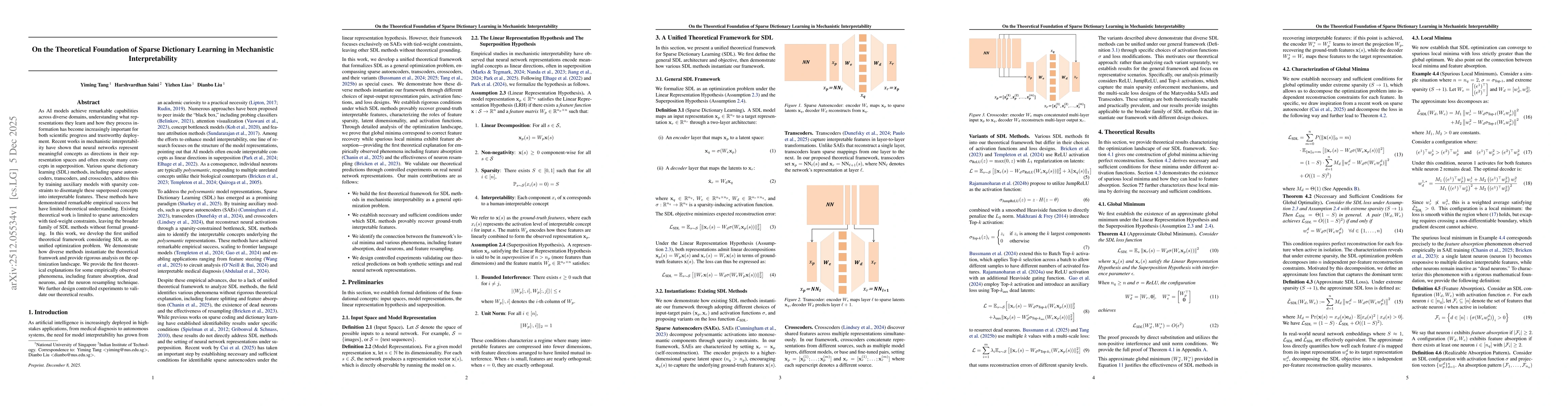 Thumbnail for On the Theoretical Foundation of Sparse Dictionary Learning in Mechanistic Interpretability