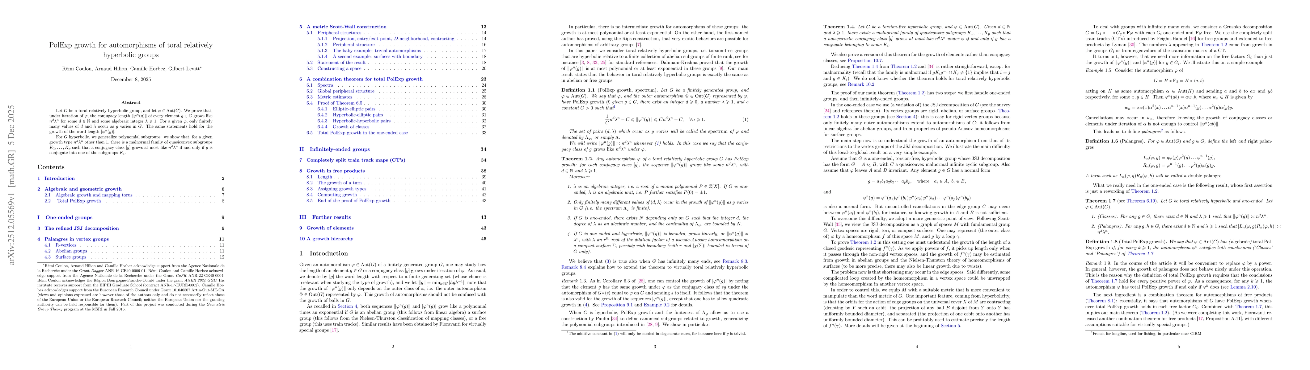 Thumbnail for PolExp growth for automorphisms of toral relatively hyperbolic groups