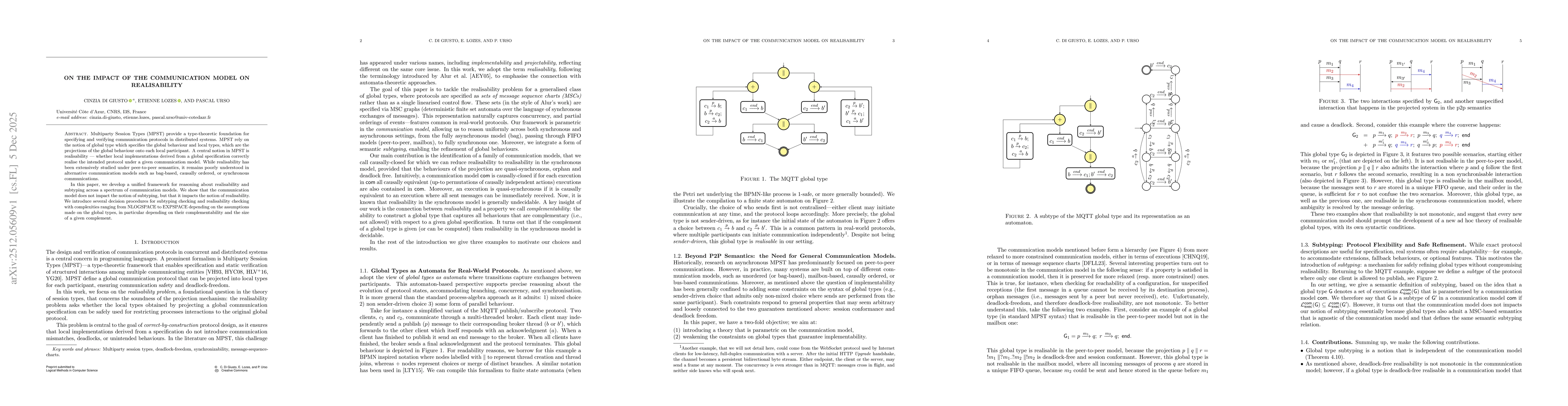 Thumbnail for On the Impact of the Communication Model on Realisability