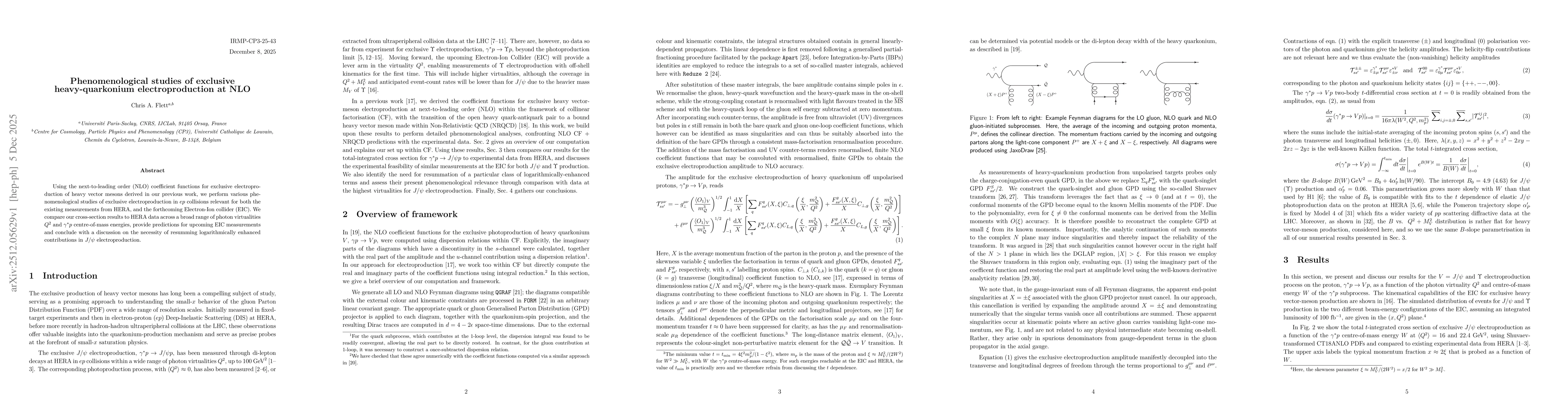 Thumbnail for Phenomenological studies of exclusive heavy-quarkonium electroproduction at NLO