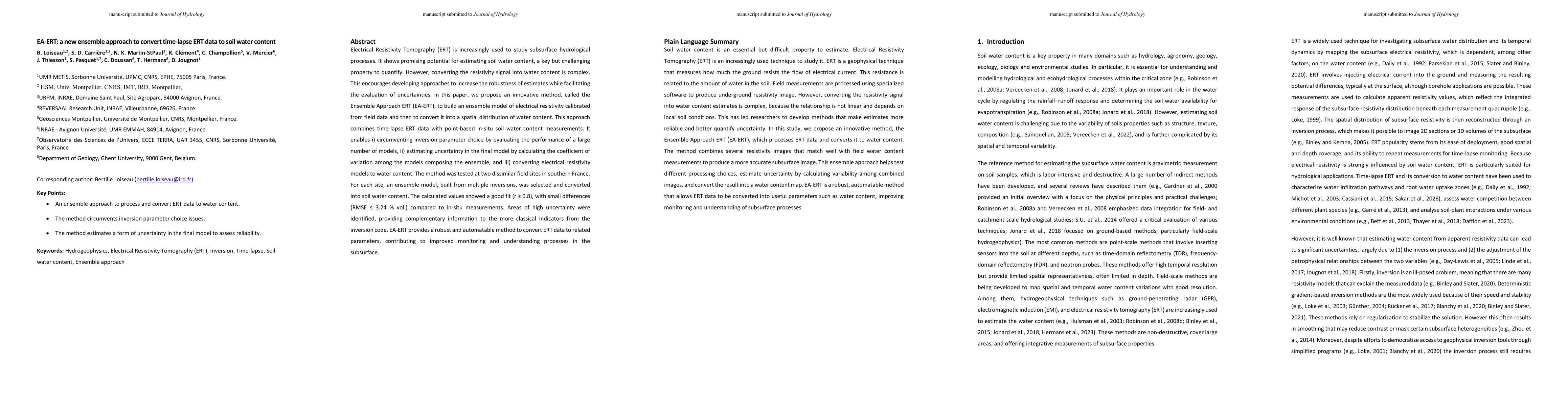 Thumbnail for EA-ERT: a new ensemble approach to convert time-lapse ERT data to soil water content