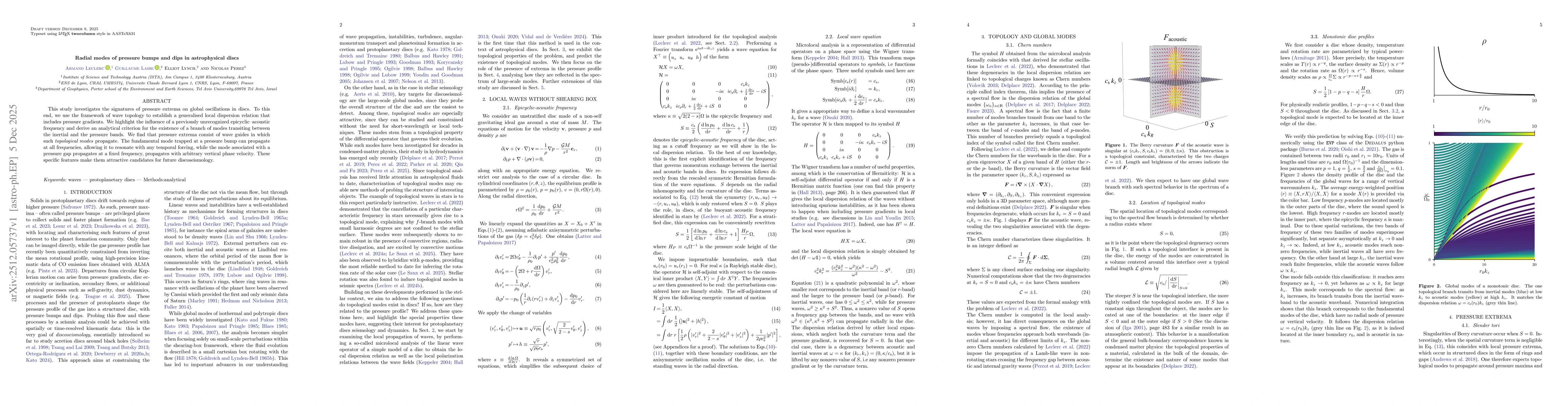 Thumbnail for Radial modes of pressure bumps and dips in astrophysical discs